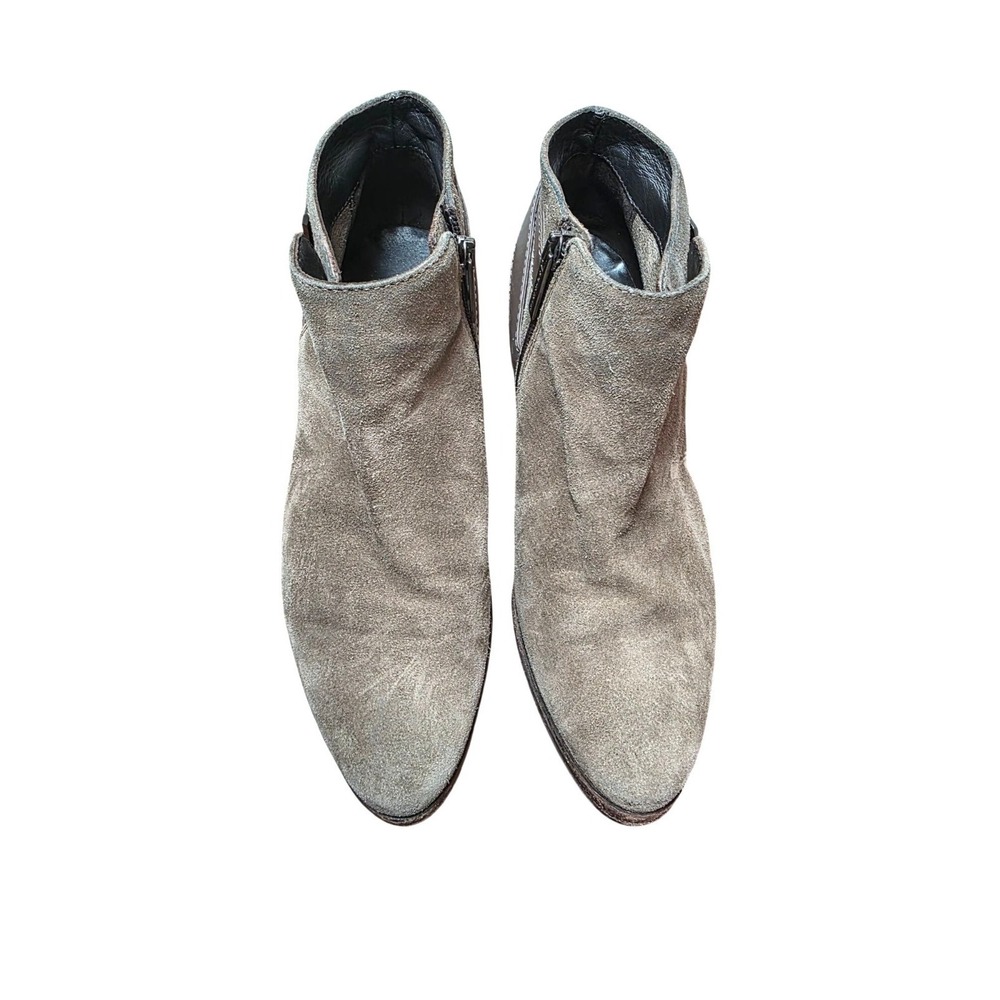 Aquatalia Brown‎ Suede Women's Slouchy Ankle Booties Size 7.5 Made in Italy